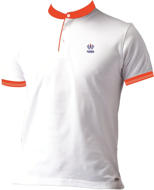 NHIS Orange Henley Polo [Boys & Girls, Maurya, Nursery-Grade 5]